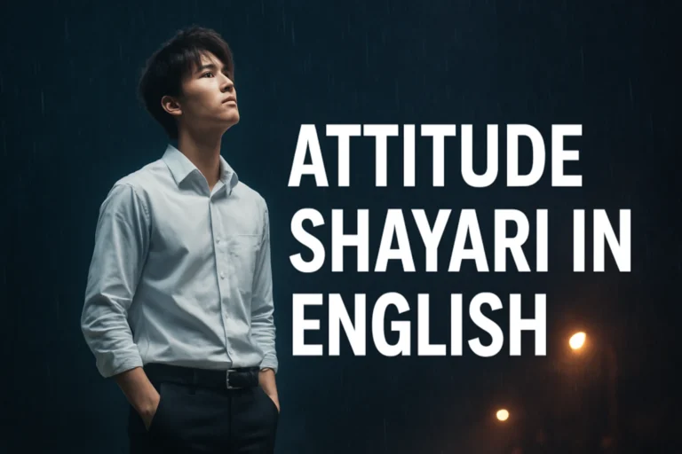 Attitude shayari in English